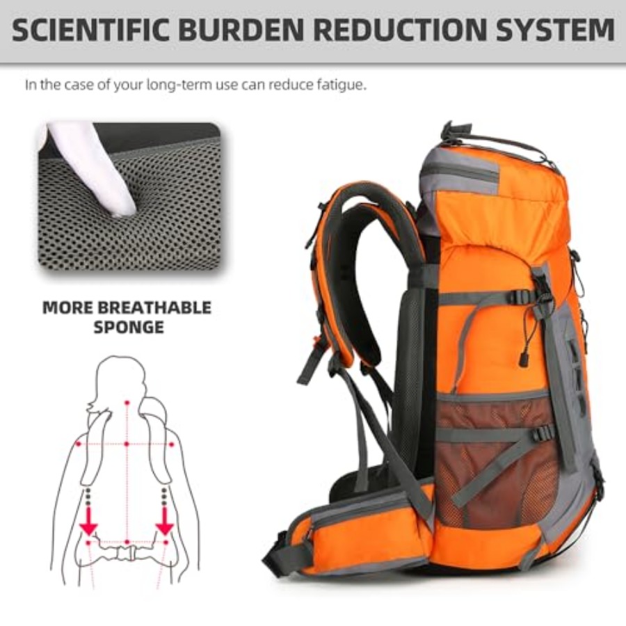 60L Hiking Backpack for Men an – Rain Cover Backpack recenzja i cena