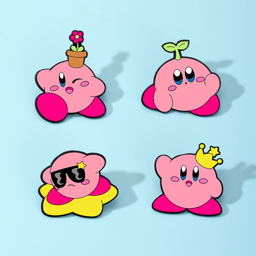 4pcs Kirby Enamel Lapel Pins S – Fashion Backpack Women recenzja i cena