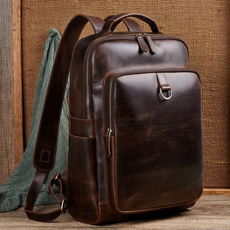 Men's Top Grain Waxed Leather  – Leather Backpack Vintage recenzja i cena