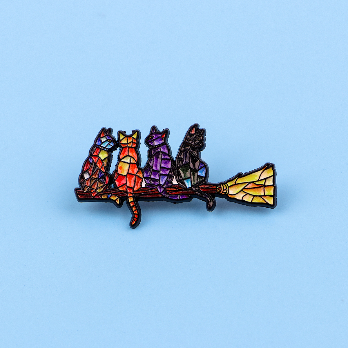 Colorful Cat Enamel Pin Witch  – Fashion Backpack Women recenzja i cena