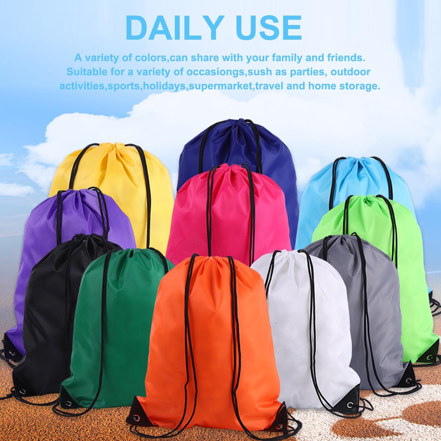 120PCS Drawstring Backpack Bul – Drawstring Gym Bag recenzja i cena