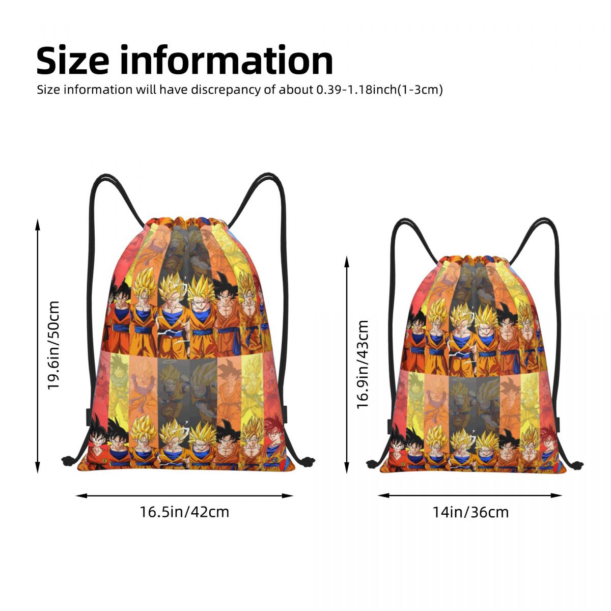 Custom DBZ G-Gokues Cartoon Dr – Drawstring Gym Bag recenzja i cena
