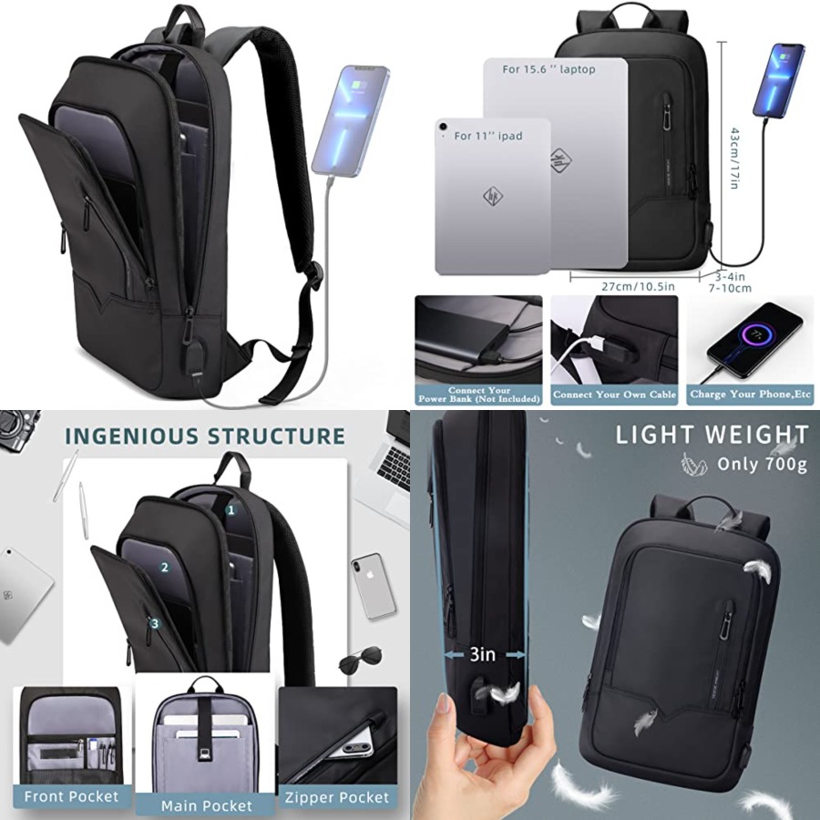 Backpack for Men Business Slim – Travel Backpack Anti Theft recenzja i cena