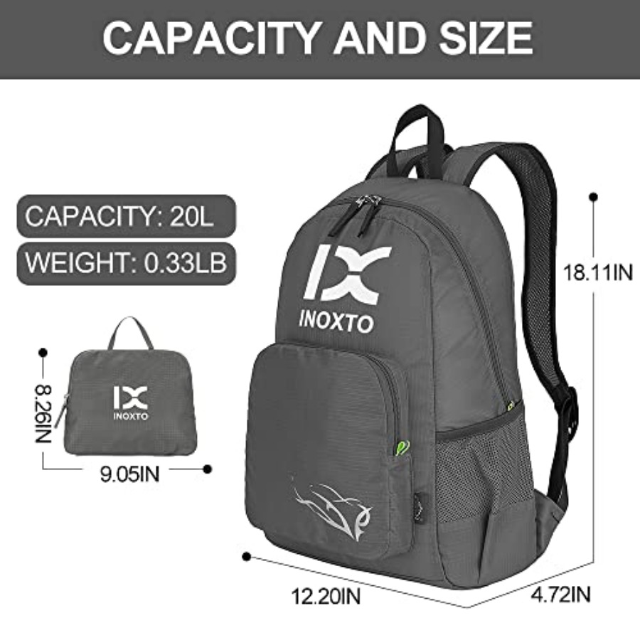 INOXTO 20L Lightweight Hiking  – Foldable Backpack Small recenzja i cena