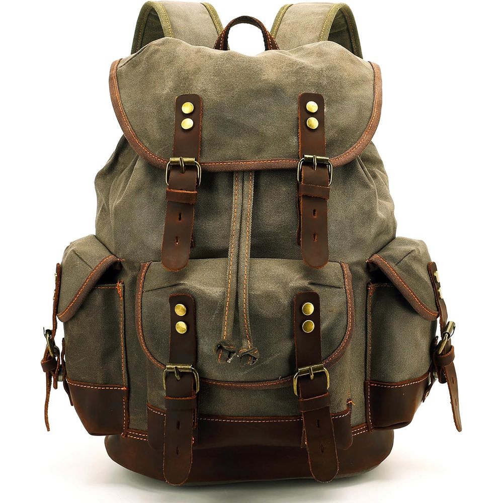 Vintage Canvas Leather Backpac – Leather Backpack Vintage recenzja i cena