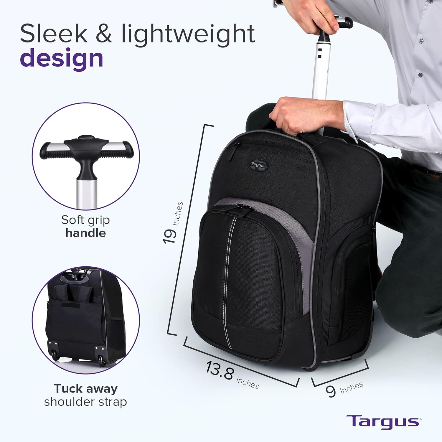 16 Inch Rolling Backpack with  – Laptop Sleeve Removable recenzja i cena