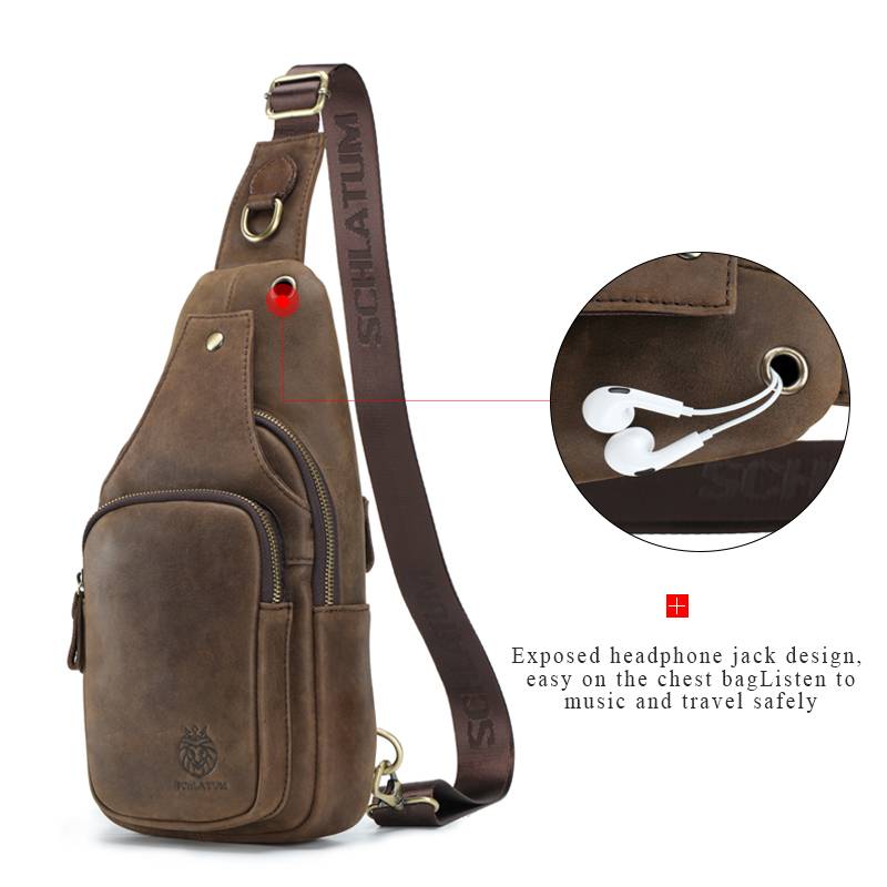 SCHLATUM 100%Genuine Leather C – Leather Backpack Vintage recenzja i cena
