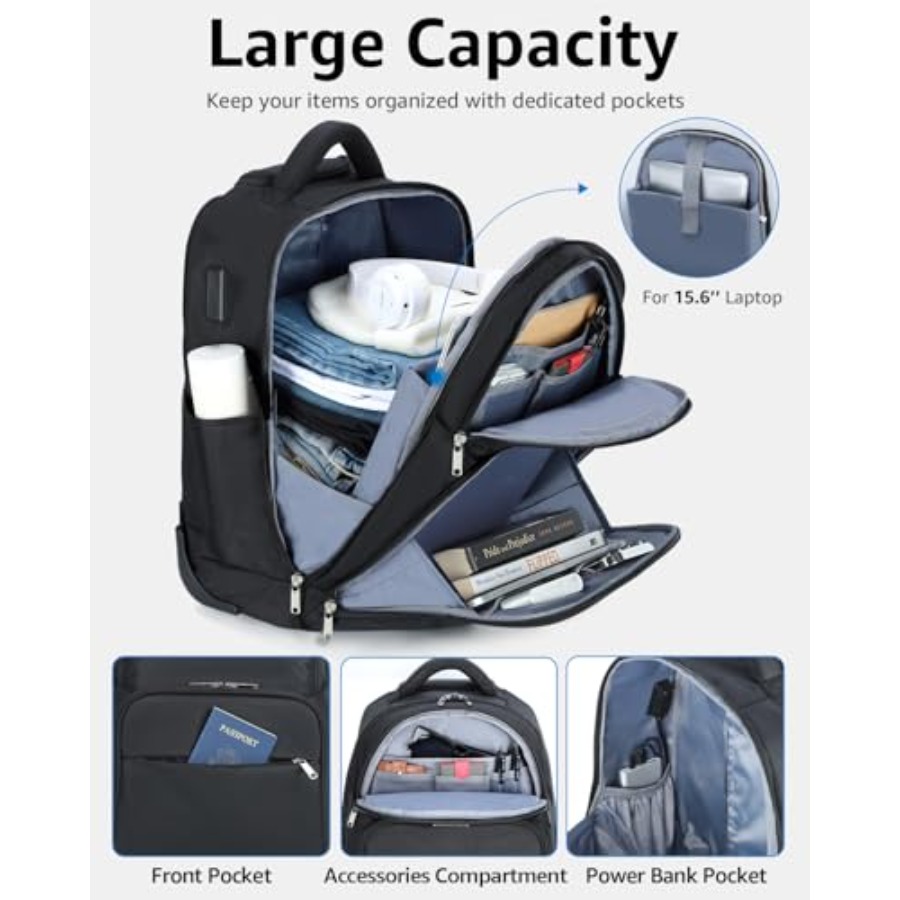 Rolling Backpack 30L Travel La – Laptop Backpack 15.6 recenzja i cena