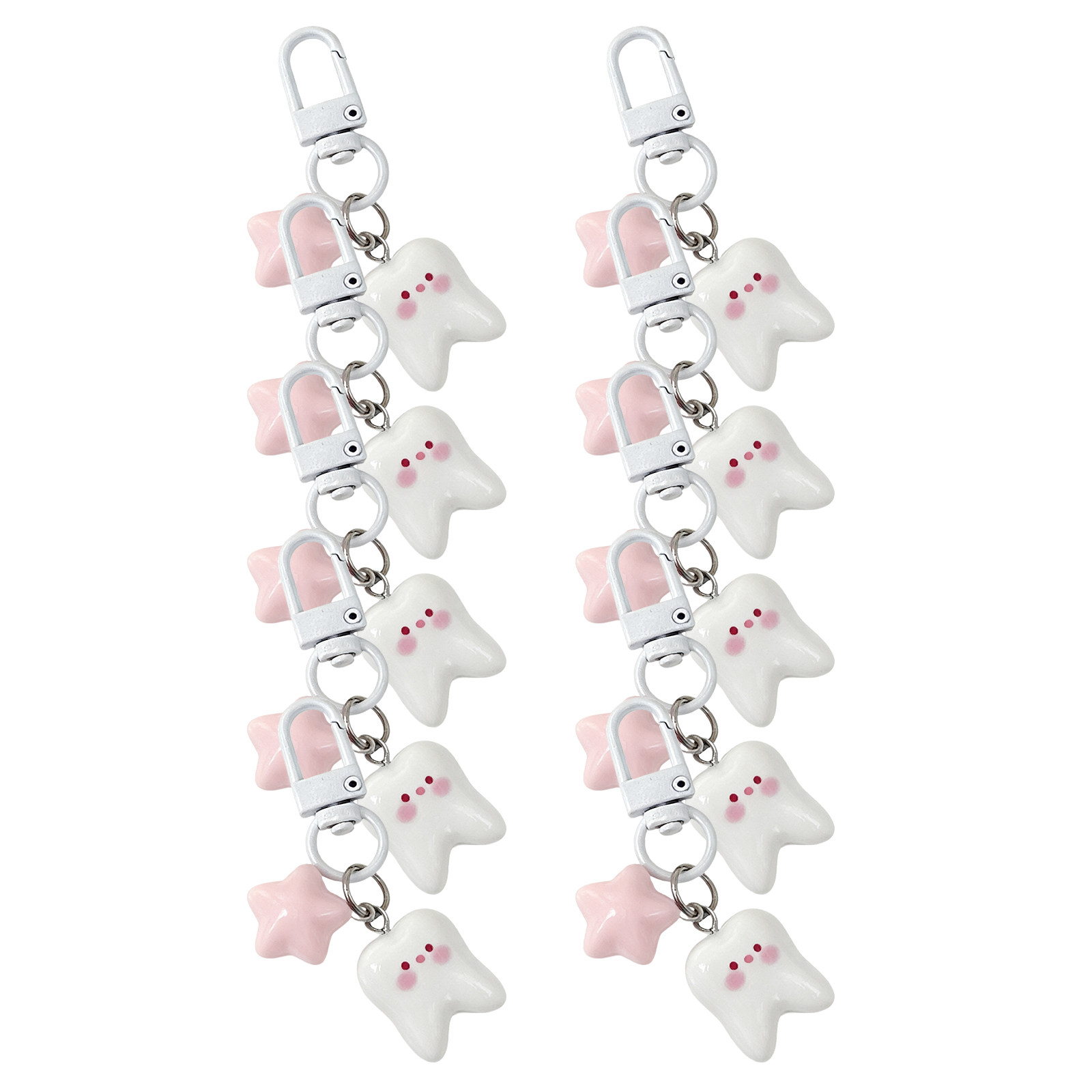 10Pcs Tooth Shape Keychain Cut – Mini Backpack Purse recenzja i cena