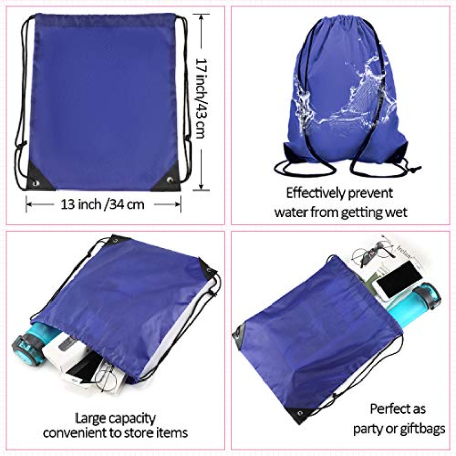 60 Pieces Drawstring Backpack  – Drawstring Gym Bag recenzja i cena