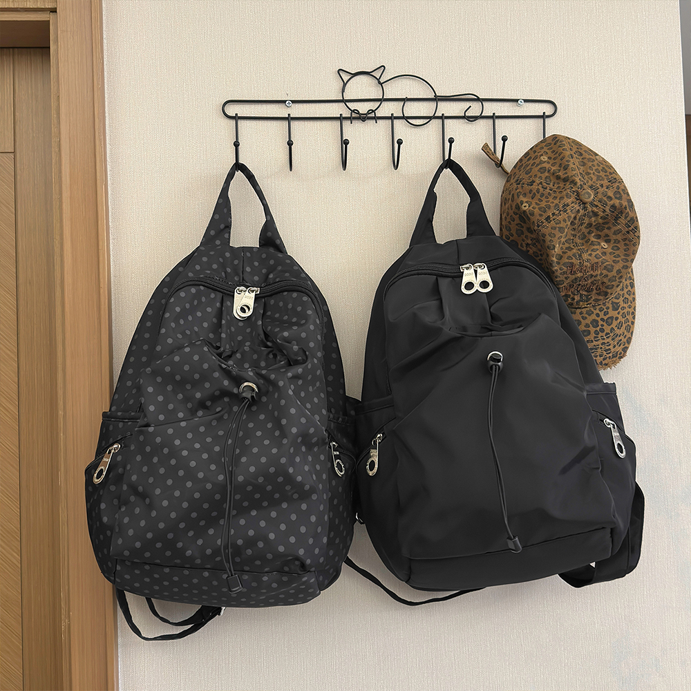 Polka Dot Nylon Drawstring Bac – Canvas Backpack Casual recenzja i cena