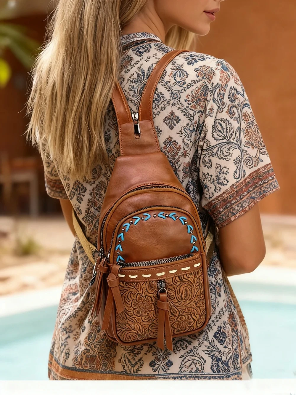 Women Sling Bag 2 in 1 Chest B – Leather Backpack Vintage recenzja i cena
