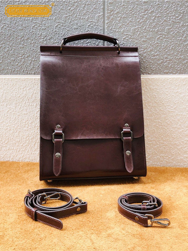 British Style Vintage Cow Spli – Leather Backpack Vintage recenzja i cena