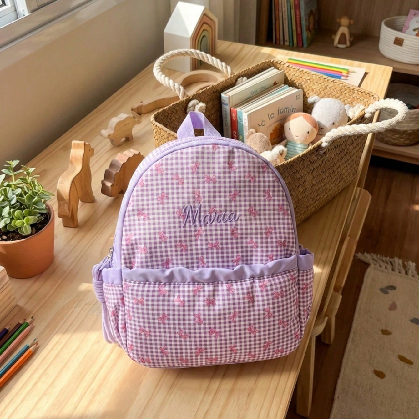 Custom Name-Letter Embroidered – School Backpack Teen recenzja i cena