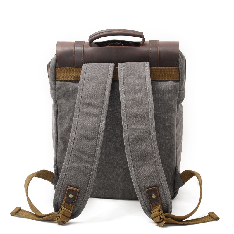 Military Canvas Leather Backpa – Rucksack Military Style recenzja i cena