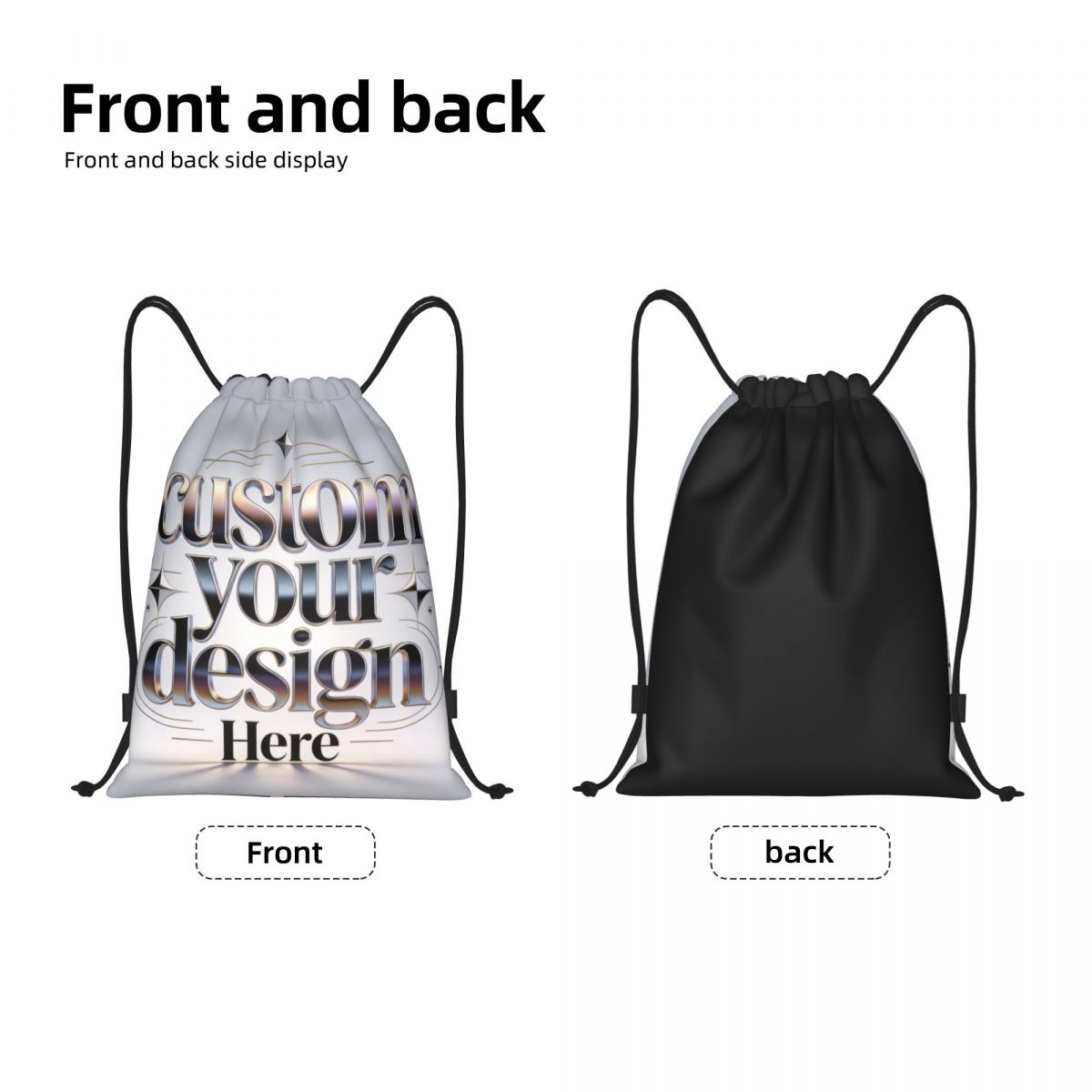 Custom Your Photo Logo Text Dr – Drawstring Gym Bag recenzja i cena