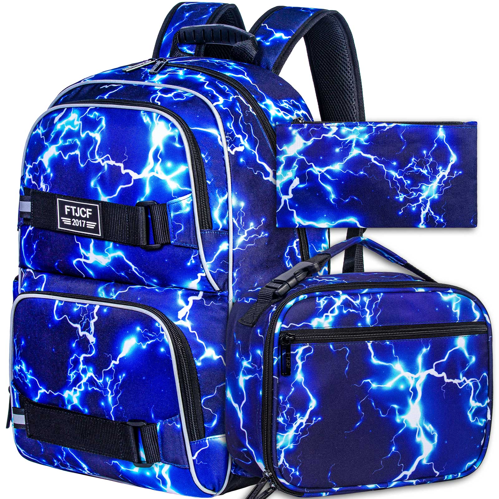 3PCS Lightning boys Backpack,  – School Backpack Teen recenzja i cena