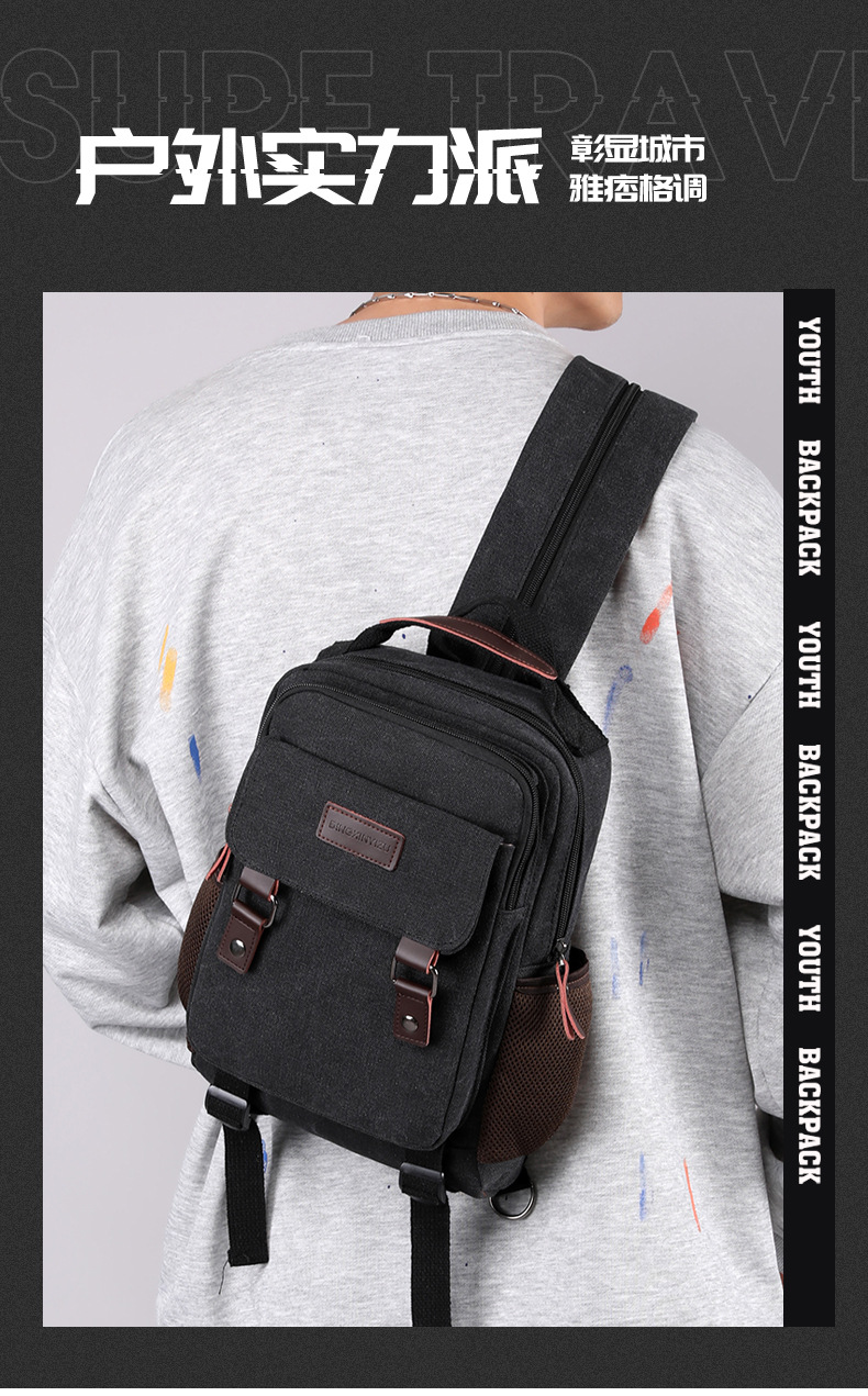 New Canvas Chest Bag Men Large – Canvas Backpack Casual recenzja i cena