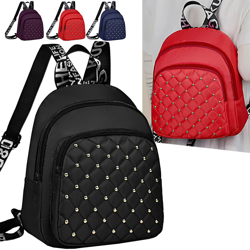 Chic Stylish Studded Backpack  – Canvas Backpack Casual recenzja i cena