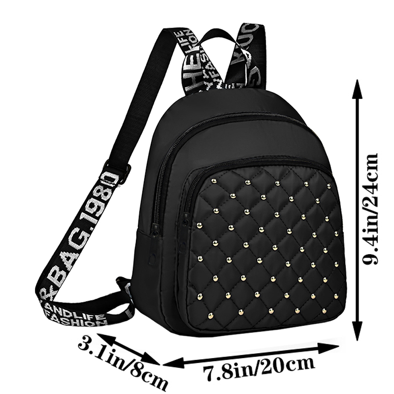 Chic Stylish Studded Backpack  – Canvas Backpack Casual recenzja i cena
