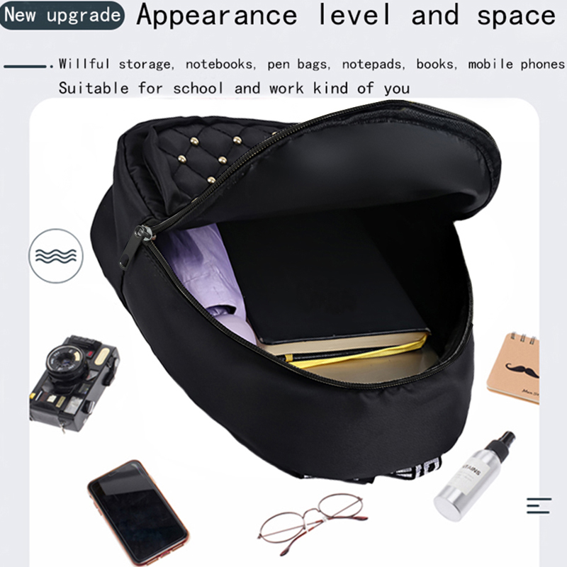 Chic Stylish Studded Backpack  – Canvas Backpack Casual recenzja i cena