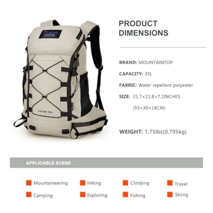 35L Hiking Backpack, Lightweig – Rain Cover Backpack recenzja i cena